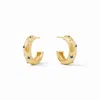 Julie Vos Luna Stone Hoop Earring In Gold/sapphire Blue
