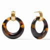 Julie Vos Madison Doorknocker Earring In Tortoiseshell In Brown