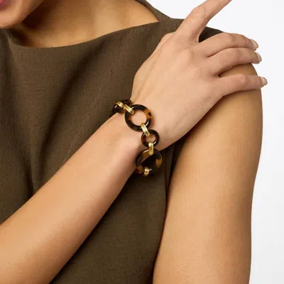 Julie Vos Madison Link Bracelet In Tortoiseshell