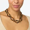 Julie Vos Madison Link Necklace In Tortoiseshell