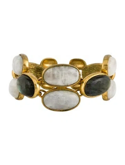 Pre-owned Julie Vos Multicolor Stone Link Bracelet, 6.75"