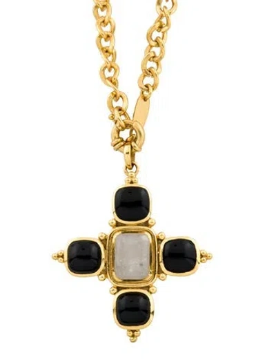 Pre-owned Julie Vos Multi-stone Pendant Necklace, 34"
