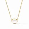 Julie Vos Nassau Solitare Necklace In Pearl In Sand