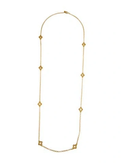 Pre-owned Julie Vos Ornament Station Necklace, 38" In Multicolor