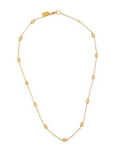 Pre-owned Julie Vos Pearl Penelope Station Necklace, 17.5" In Multi