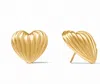 Julie Vos Puffy Heart Statement Stud In Gold In Gold