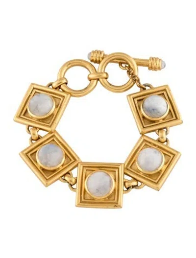 Pre-owned Julie Vos Resin Link Bracelet, 6.75" In Multicolor