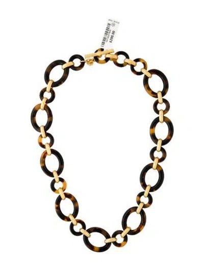 Pre-owned Julie Vos Resin Madison Link Necklace, 18.5" In Multi