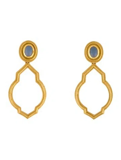 Pre-owned Julie Vos Statement Drop Earrings In Multi