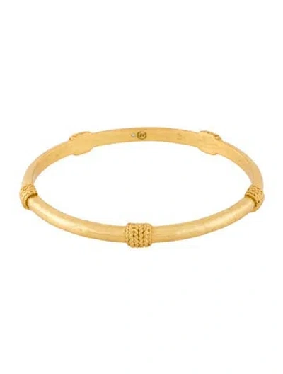 Pre-owned Julie Vos Station Bangle Bracelet, 7.75" In Multi