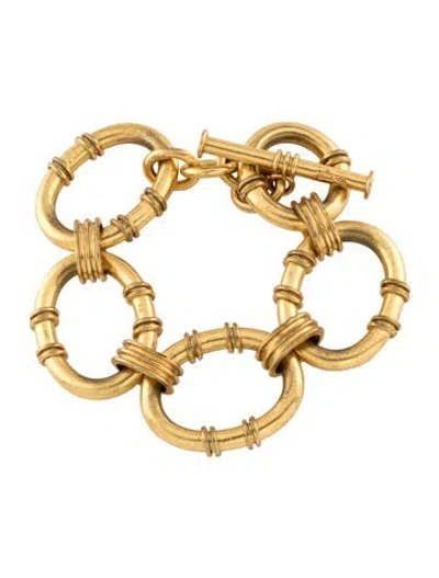 Pre-owned Julie Vos Station Link Bracelet, 6.75" In Multicolor