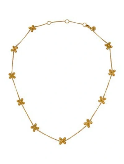 Pre-owned Julie Vos Station Necklace, 19.25" In Multi