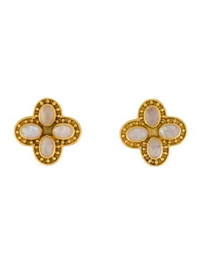 Pre-owned Julie Vos Stone Clip-on Earrings In Multicolor