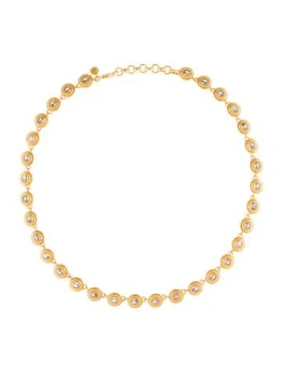 Pre-owned Julie Vos Tudor Tennis Necklace, 18.5" In Multi