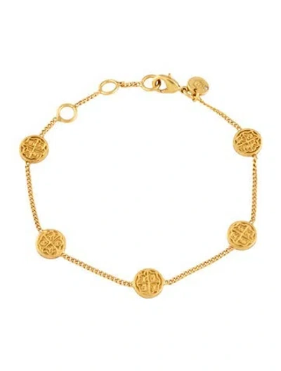 Pre-owned Julie Vos Valencia Delicate Bracelet, 7" In Multicolor