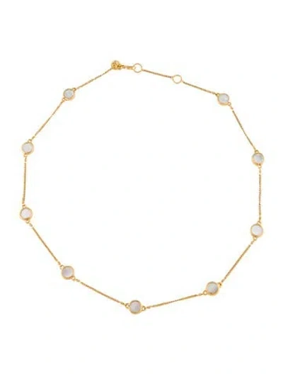 Pre-owned Julie Vos Valencia Delicate Station Necklace, 17.5" In Multi