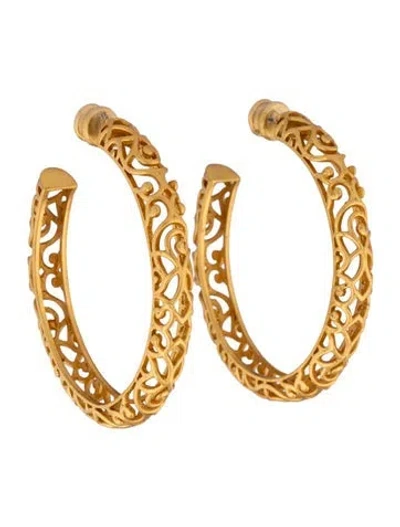 Pre-owned Julie Vos Vienna Hoop Earrings In Multicolor