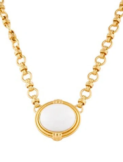 Pre-owned Julie Vos White Stone Portofino Demi Necklace, 18.25" In Multi