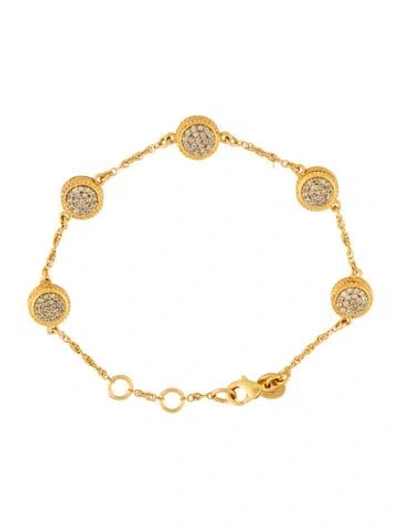 Pre-owned Julie Vos Windsor Delicate Bracelet, 7" In Multicolor