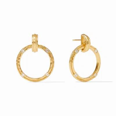 Julie Vos Women's Astor Doorknocker Earring In Cubic Zirconia In Gold