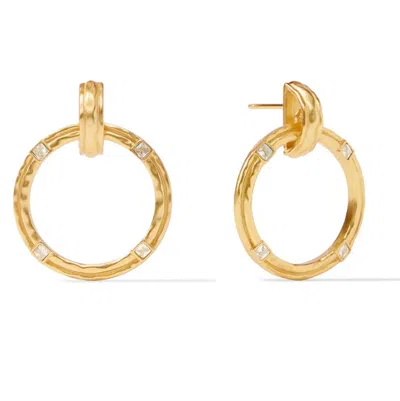 Julie Vos Women's Astor Doorknocker Earrings In Cubic Zirconia In Multi