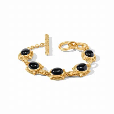 Julie Vos Women's Cabochon Bracelet In Obsidian Black In Multi