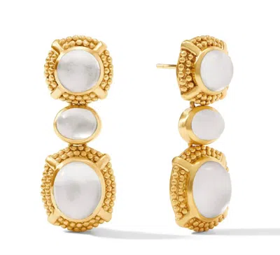 Julie Vos Women's Cabochon Statement Earring In Iridescent Clear Crystal In Multi