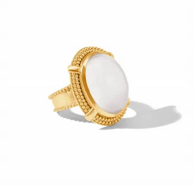 Julie Vos Women's Cabochon Statement Ring In Iridescent Clear Crystal In Multi