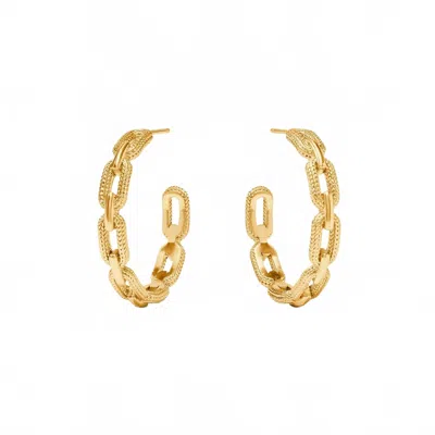 Julie Vos Women's Cheval Paperclip Hoop In Gold