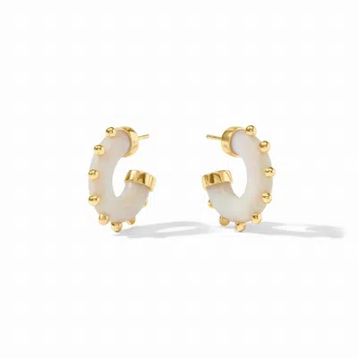 Julie Vos Women's Colette Hoop Earrings In Gold/ivory In White
