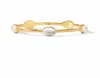 Julie Vos Women's Ivy Stone Bangle - Medium In Iridescent Clear Crystal In Gold