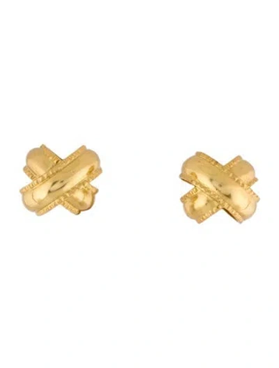 Pre-owned Julie Vos X Stud Earrings In Multi