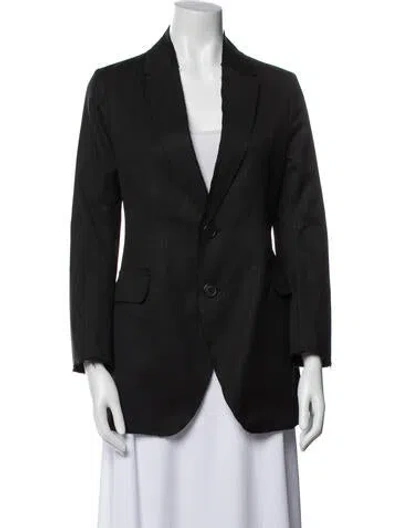 Pre-owned Julien David Wool Blazer In Black