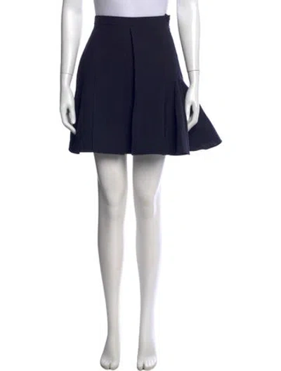 Pre-owned Julien David Wool Mini Skirt In Black