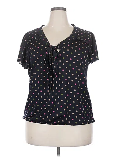 Pre-owned Julie's Closet Short Sleeve Blouse In Black