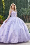 Juliet 1446 Long Quinceanera Dress Ball Gown In Purple