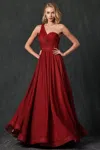 Juliet 205 Long Prom Glitter Formal Evening Dress In Burgundy