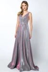 Juliet 208 Prom Long Formal Glitter Dress In Silver