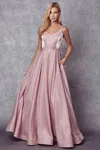 Juliet 244 Long Formal Prom A Line Dress In Purple