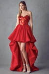 Juliet 252 Beaded High Low Formal Prom Dress In Red