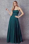 Juliet 278 Long A Line Formal Slit Prom Dress In Green