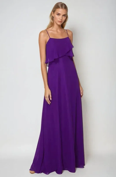 Juliet 591 Formal Long Prom Ruffle Dress In Purple