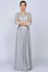 Juliet 634 Beaded Formal Long Mother Of The Bride Dress In Gray