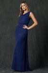 Juliet 670 Long Fitted Formal Prom Evening Dress In Blue