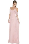 Juliet 671 A Line Long Formal Prom Dress In Pink