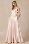 Juliet 691 Ball Gown A Line Long Formal Prom Dress In Neutral