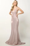 Juliet 695 Glitter Long Prom Formal Mermaid Dress In Pink