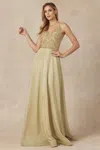 Juliet 699 Long A Line Formal Evening Prom Dress In Gray