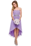 Juliet 747 A Line High Low Cocktail Dress In Purple