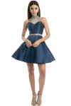 Juliet 770 Cocktail Short Homecoming A Line Dress In Blue